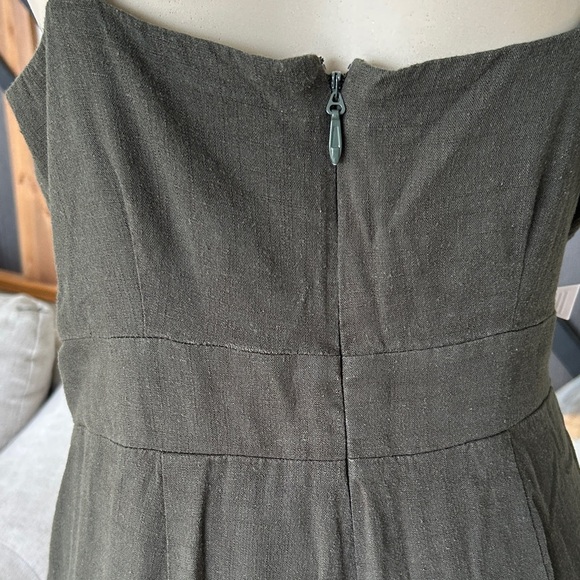 City Chic Olive 🫒 Green Jumpsuit size XS 14 cotton and linen blend - Picture 7 of 10